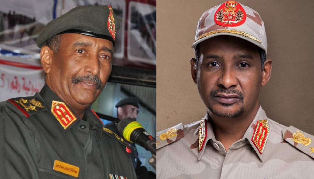 محمد حمدان دقلو وعبدالفتاح البرهان وكالة أنباء السودان