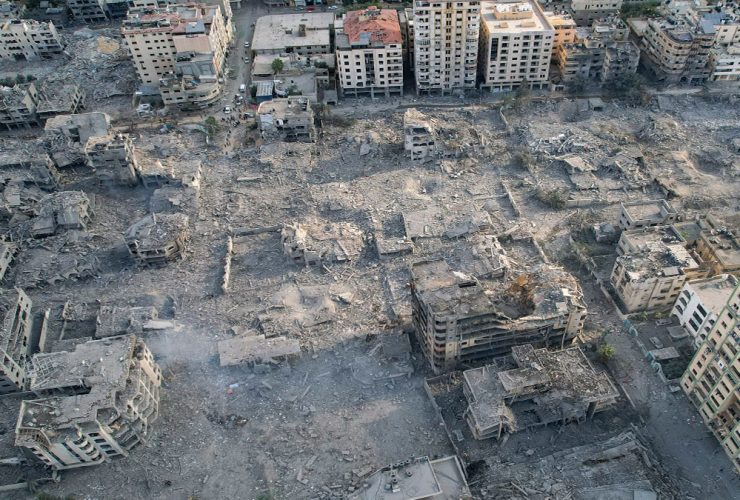 آثار الخراب والدمار في غزة جراء القصف الاسرائيلي ( شبكات التواصل)