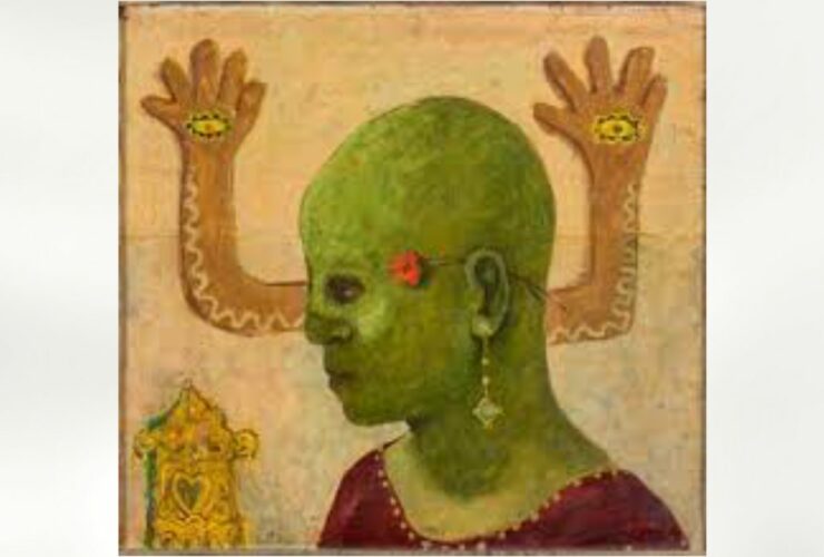 "لوحة "المجنون الأخضر" للفنان الإسكندراني عبدالهادي الجزار(شبكات التواصل)
