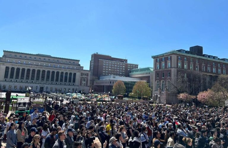 احتجاجات في جامعة كولومبيا في الولايات المتحدة