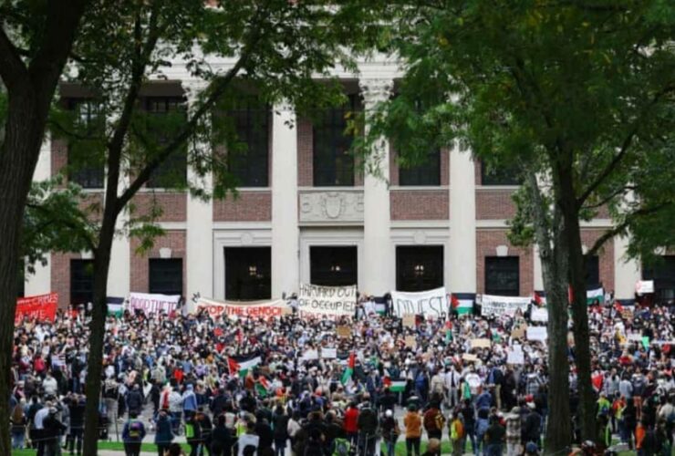 مظاهرات الجامعات الأمريكية المؤيدة لفلسطين(رويترز)
