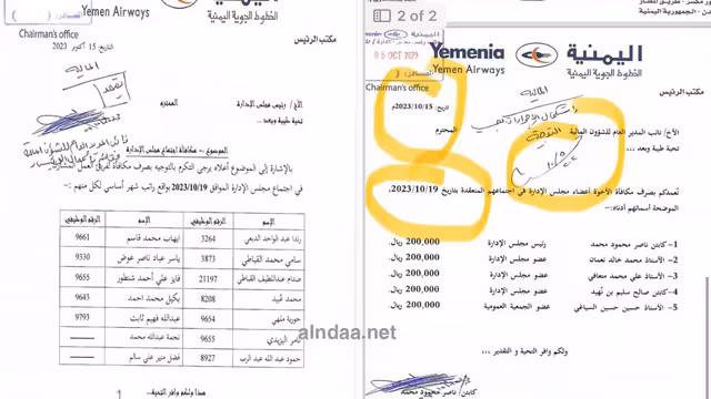 مكافآت في طيران اليمنية تكشف شبهات فساد وتلاعب