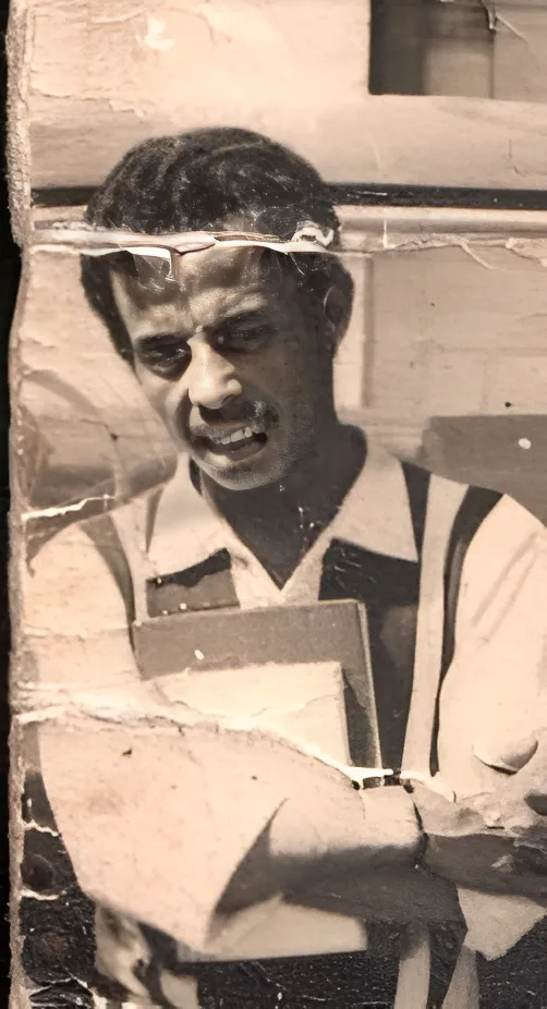 محمد المساح خلال فترة شبابه