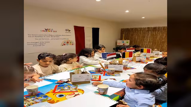 أطفال اليمن وبلجيكا يحتفلون بيومهم العالمي في نامور