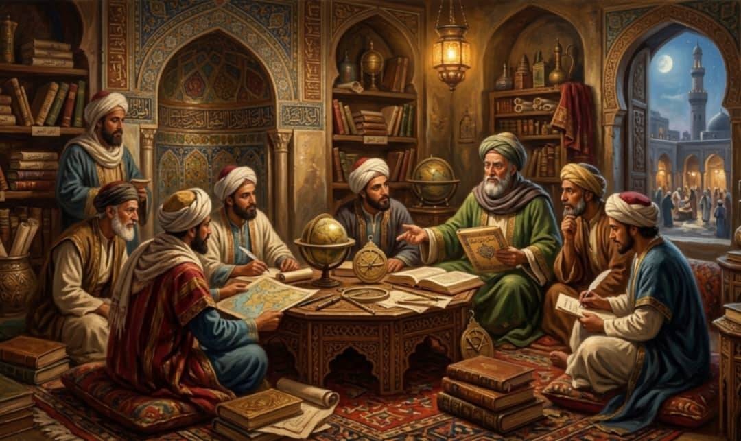 صورة تخيلية لإخوان الصفا تحاكي الفن الاستشراقي