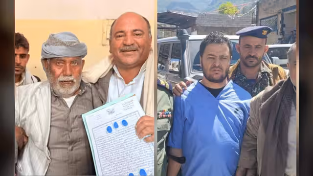 إب: آل الحجيلي يعلنون العفو عن السجين محمد طاهر سموم وسط ساحة الإعـدام
